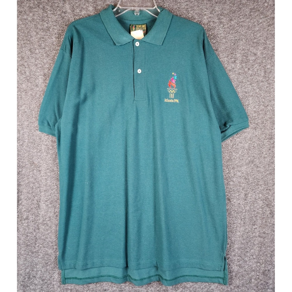 Atlanta 1996 Polo Mens XL Green Olympic Games Sport Hanes Other Brand NEW